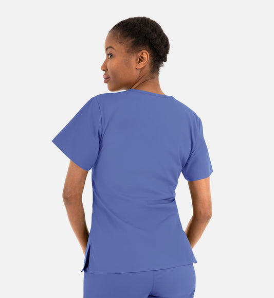 Core 1016 Women's Classic V-Neck Top Ceil Blue