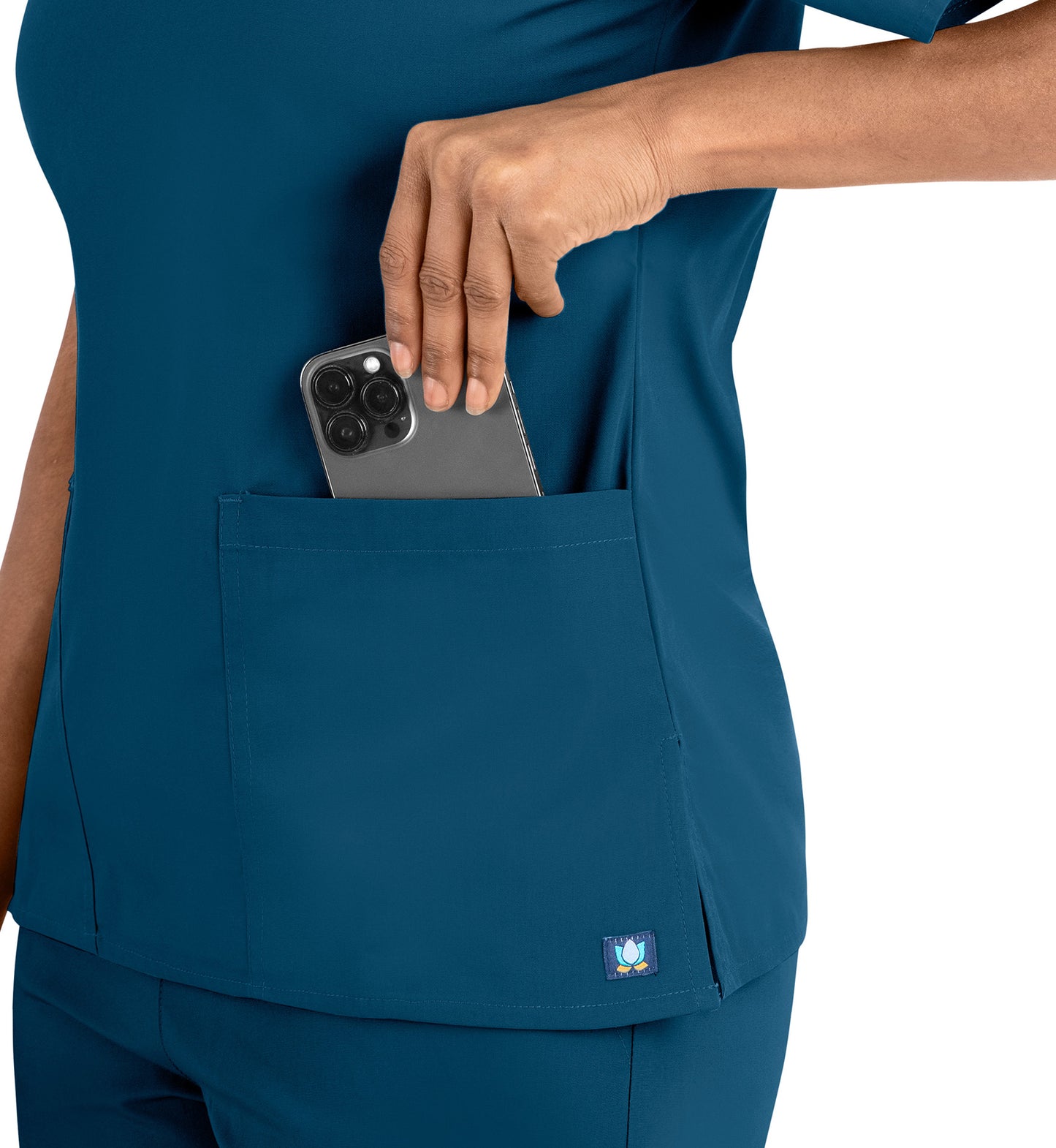 Core 1016 Women's Classic V-Neck Top Caribbean Blue