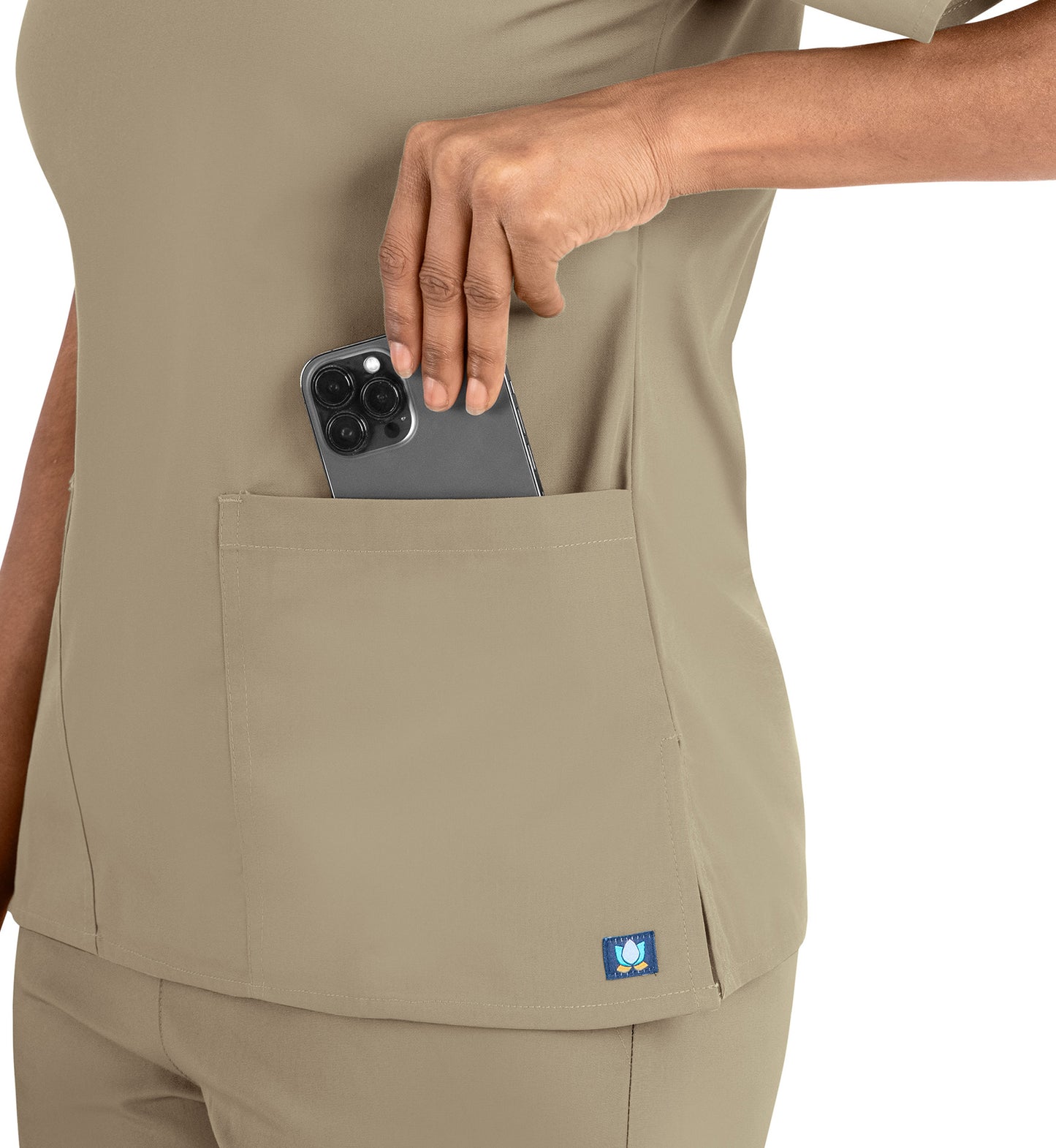 Core 1016 Women's Classic V-Neck Top Khaki