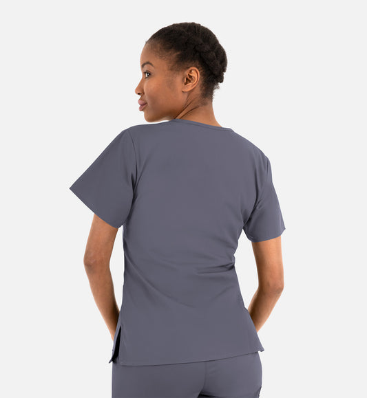 Core 1016 Women's Classic V-Neck Top Pewter