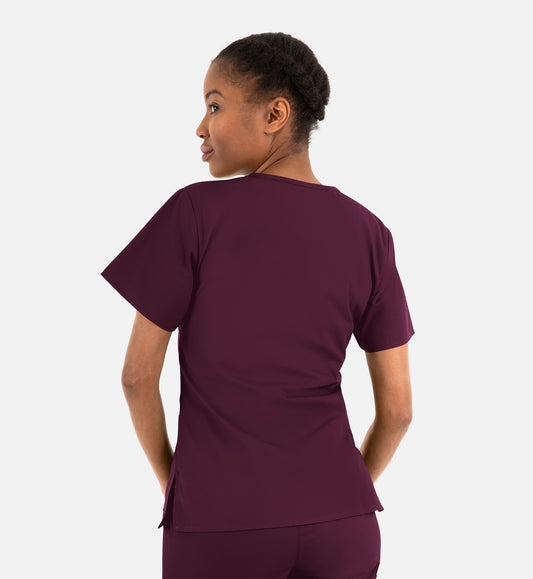 Core 1016 Women's Classic V-Neck Top Wine
