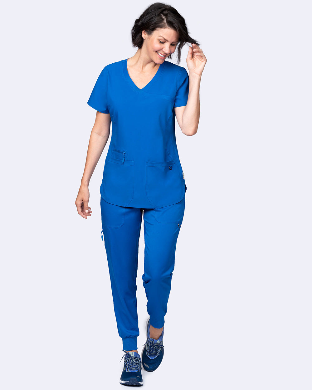 Ava Therese 1057 Madi Side Knit Top Royal