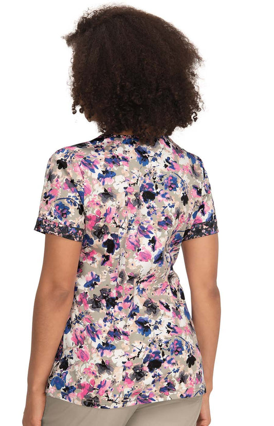 Stretch 1070PR Elena Top Watercolor Petals