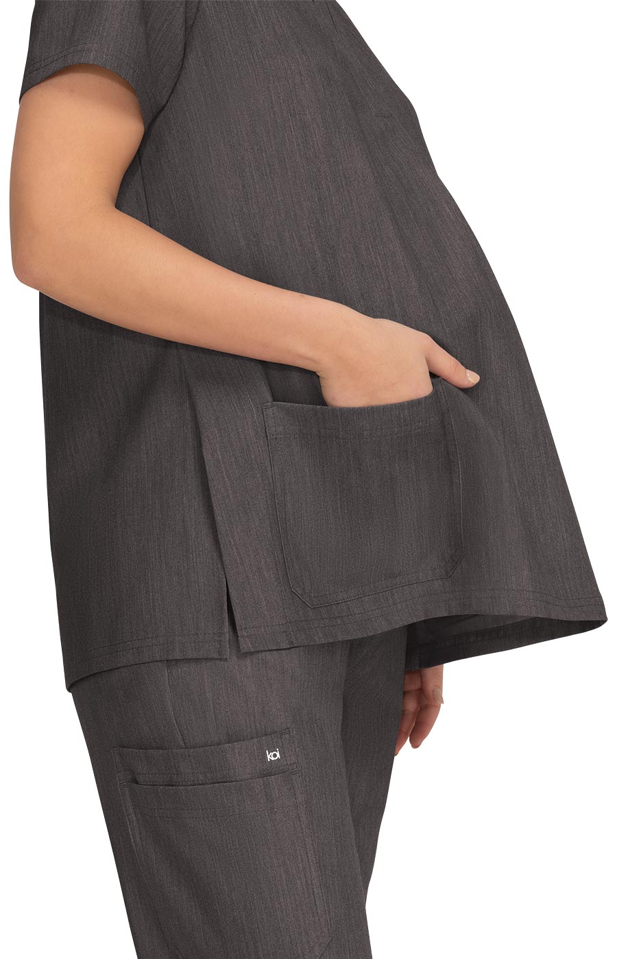 Next Gen 1073 Onboard Maternity Top Heather Grey