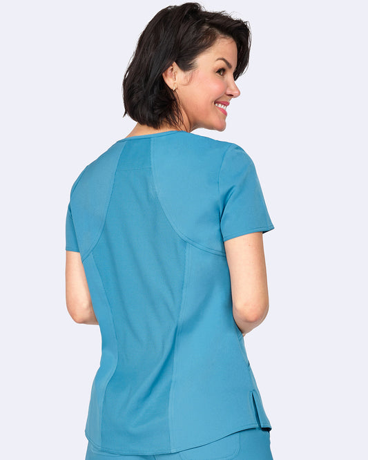 Ava Therese 1084 Ava Back Knit Top Blue Shadow