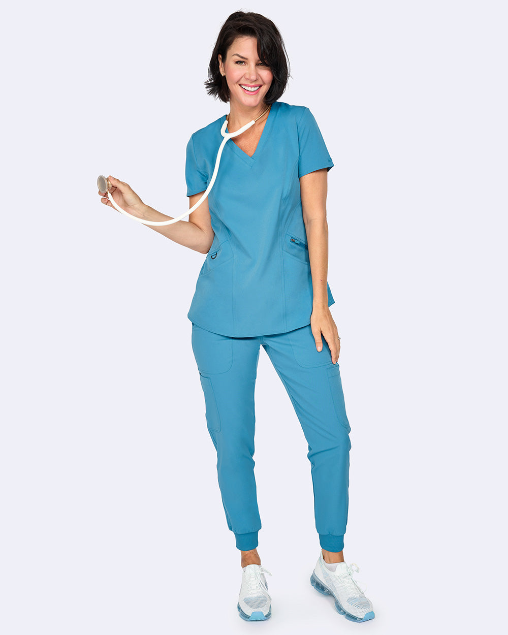 Ava Therese 1084 Ava Back Knit Top Blue Shadow