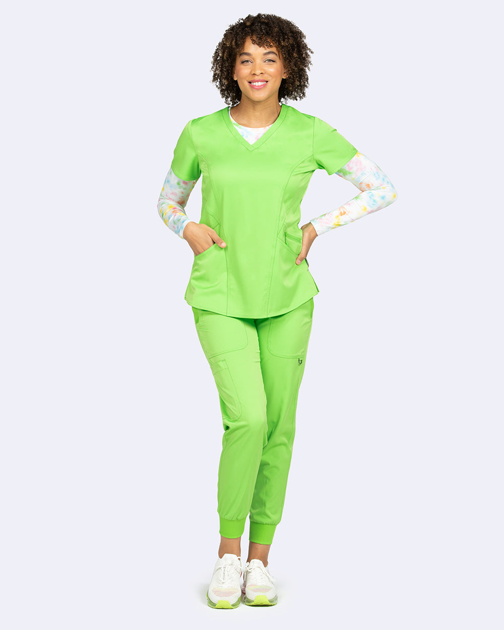 Ava Therese 1084 Ava Back Knit Top Electric Green