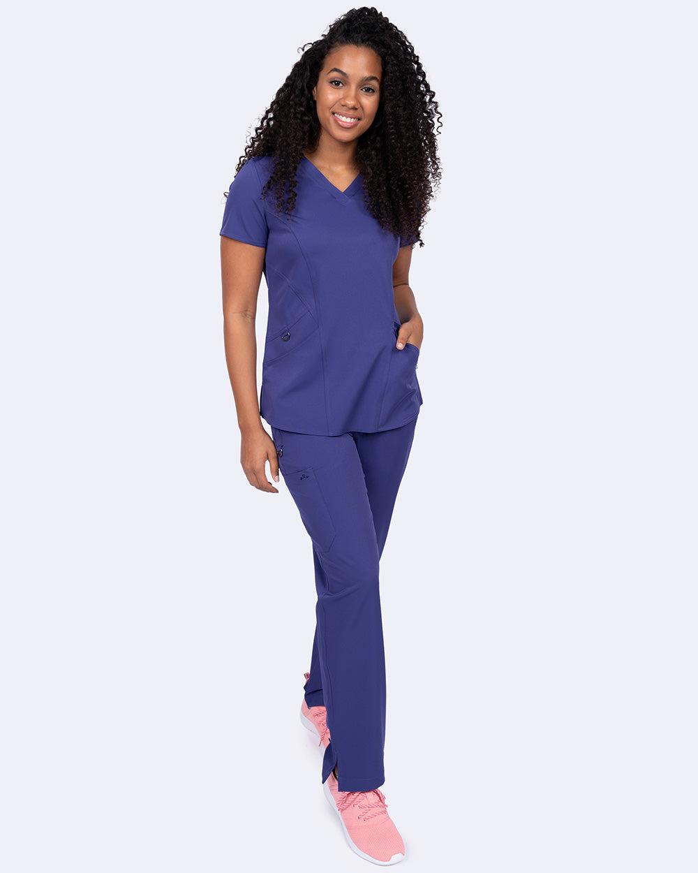 Ava Therese 1084 Ava Back Knit Top Grape