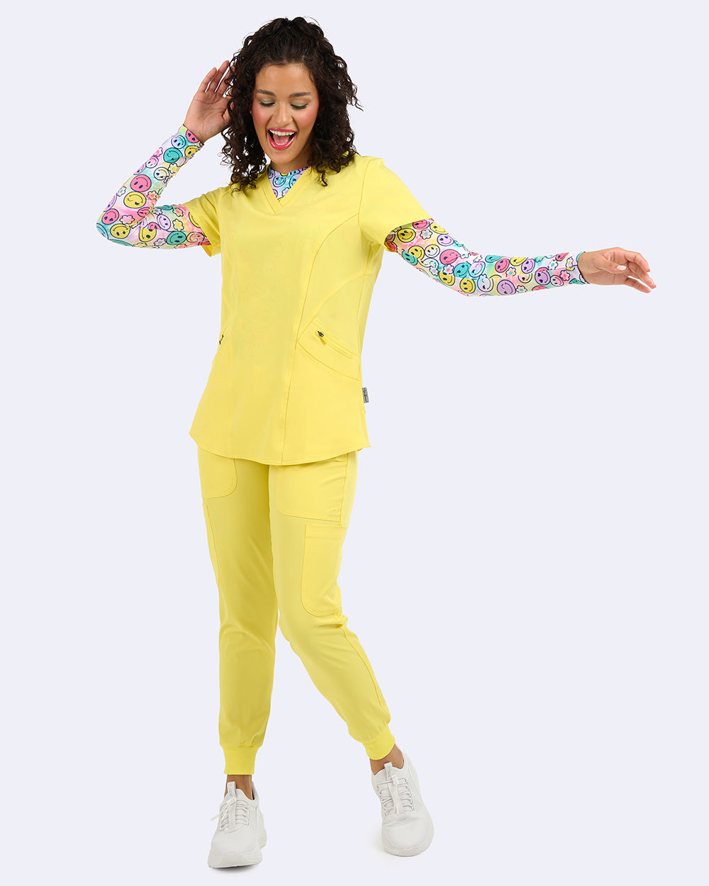 Ava Therese 1084 Ava Back Knit Top Lemon