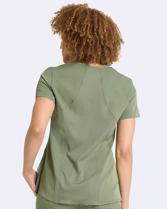 Ava Therese 1084 Ava Back Knit Top Olive