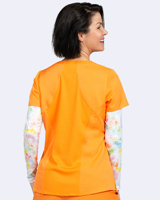 Ava Therese 1084 Ava Back Knit Top Orange Glow