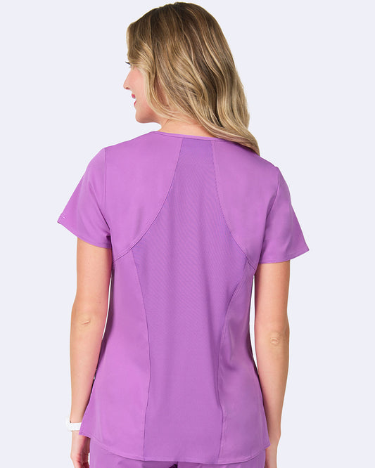 Ava Therese 1084 Ava Back Knit Top Power Purple