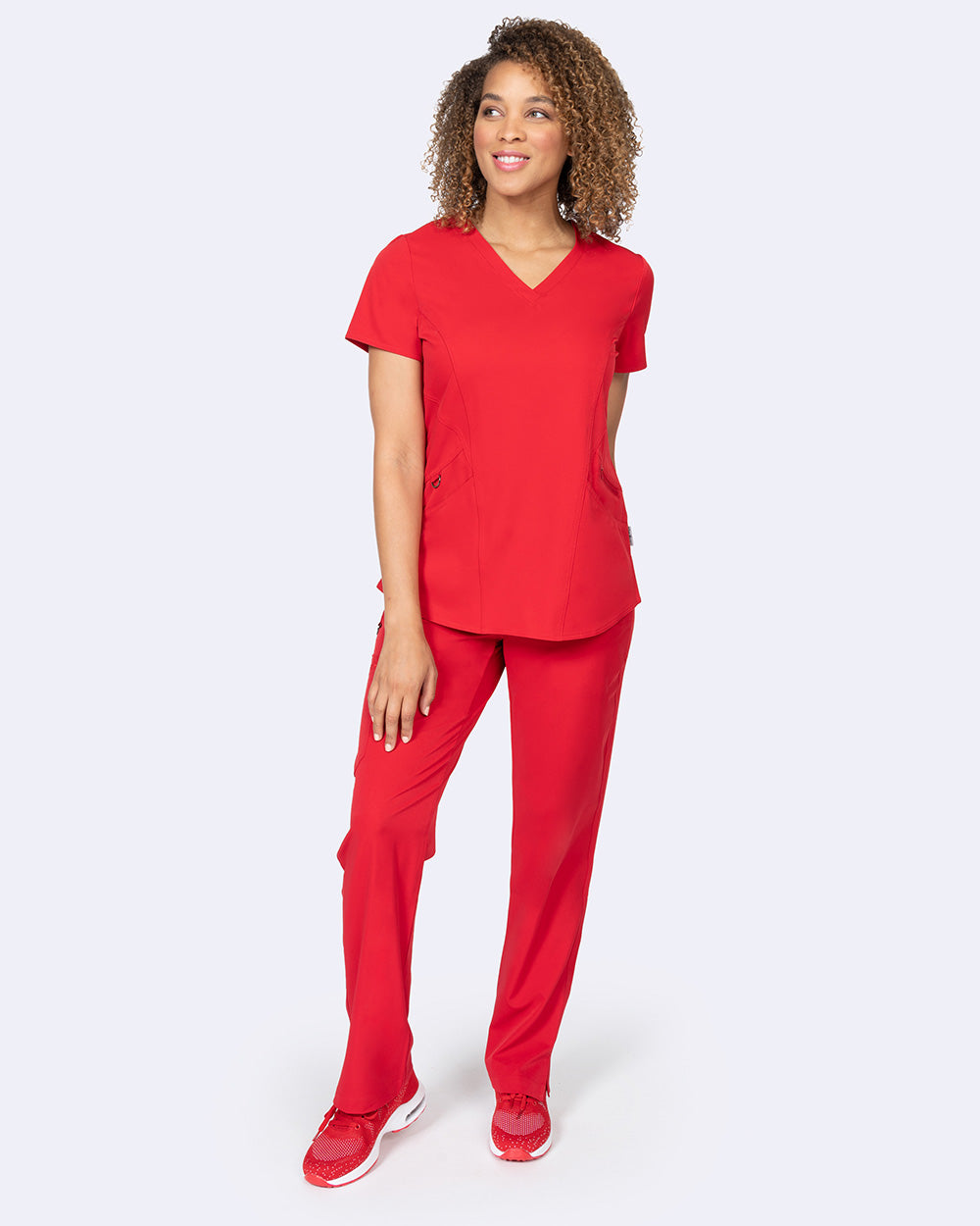 Ava Therese 1084 Ava Back Knit Top Red