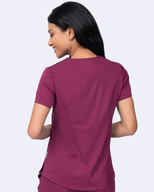 Ava Therese 1084 Ava Back Knit Top Wine