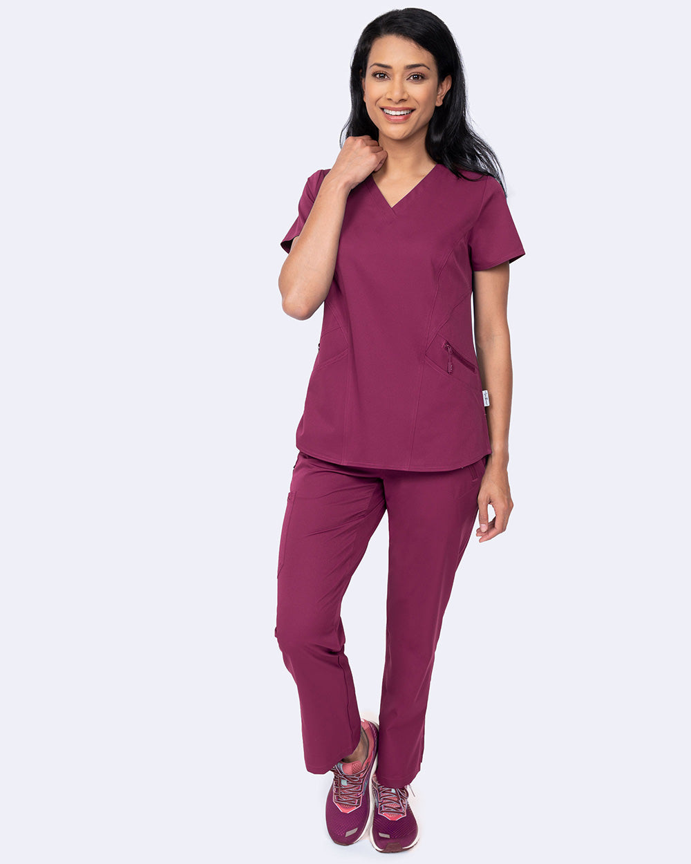 Ava Therese 1084 Ava Back Knit Top Wine