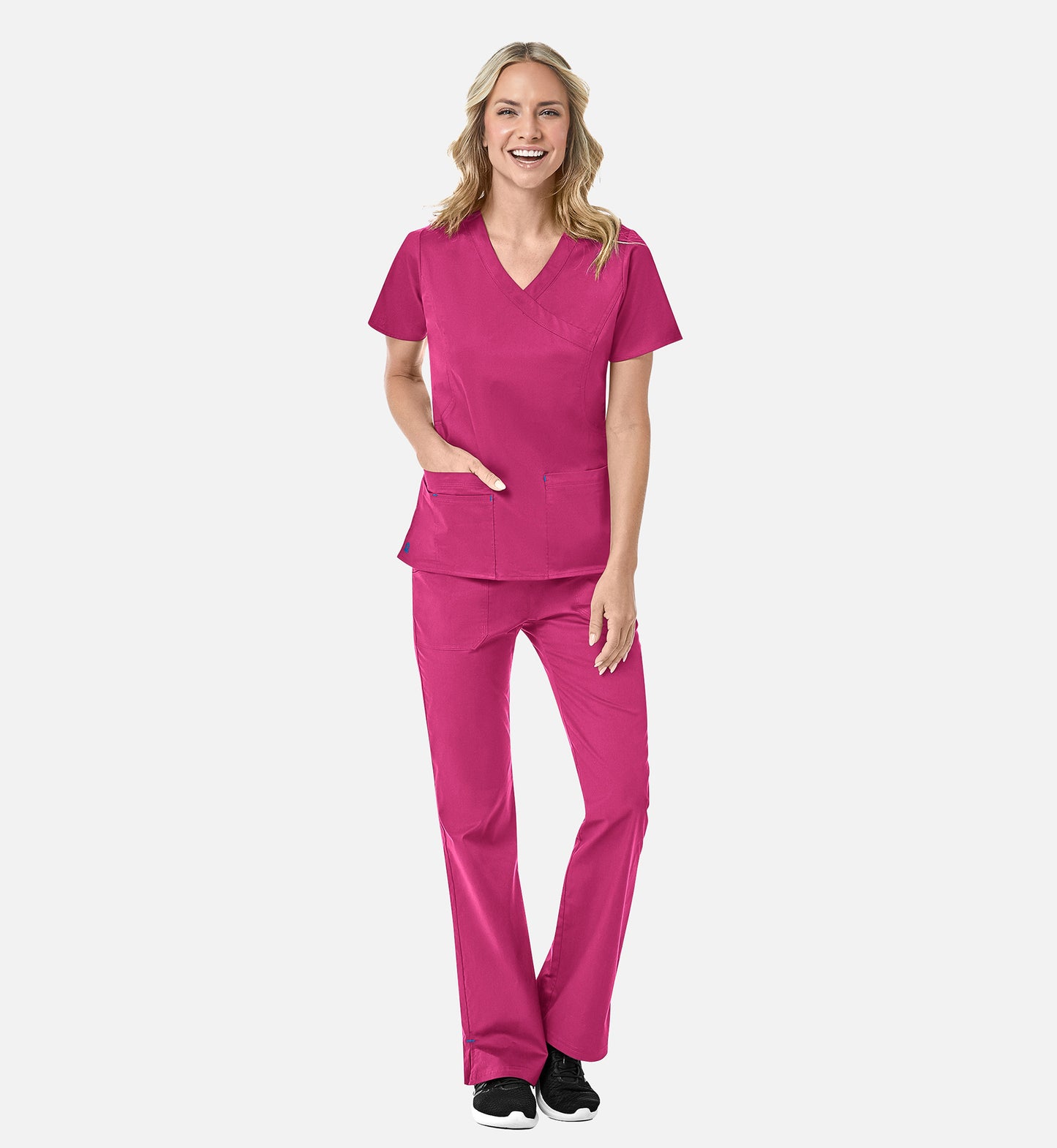 Blossom 1102 Mock Wrap Top Passion Pink