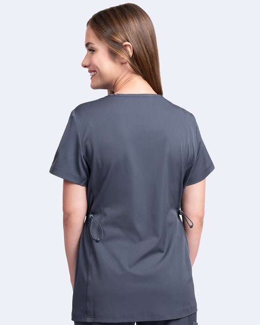 Ava & Me 1121 Ava & Me Maternity Top Pewter