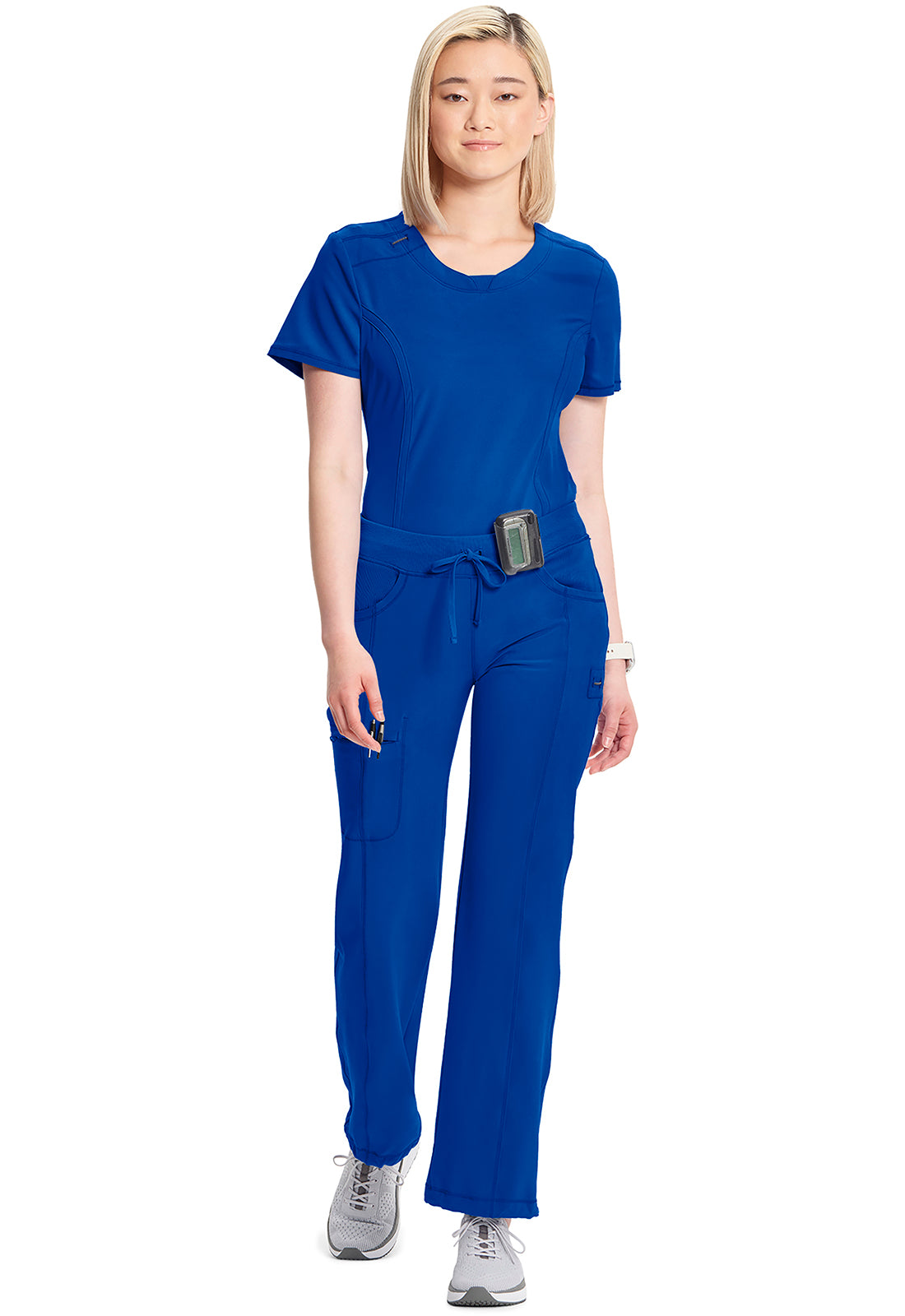 Infinity 1123A Women's Straight Leg Drawstring Scrub Pants Galaxy Blue