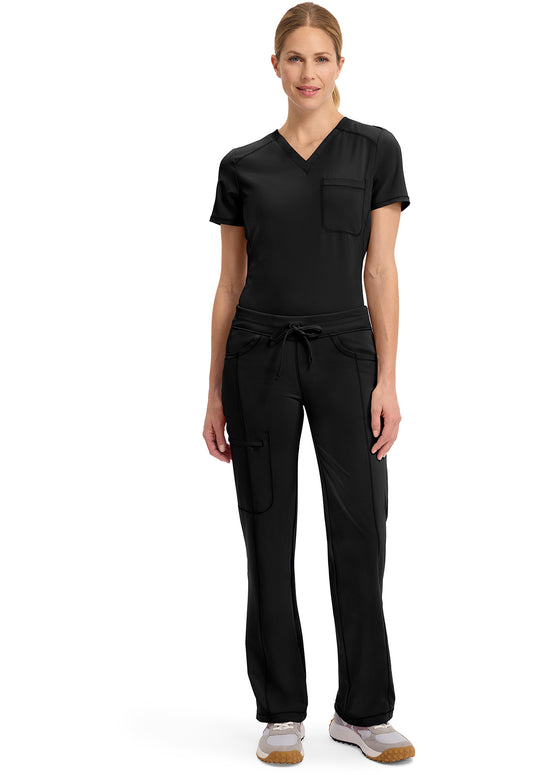 Infinity 1123A Women's Straight Leg Drawstring Scrub Pants Black