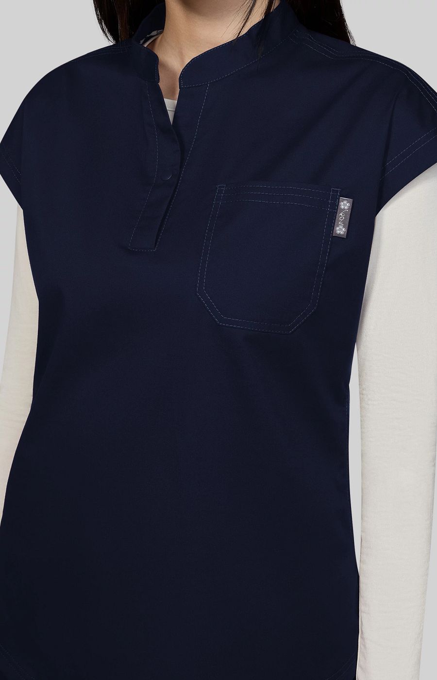 Classics Seraphine Women's 1-Pocket Scrub Top Navy