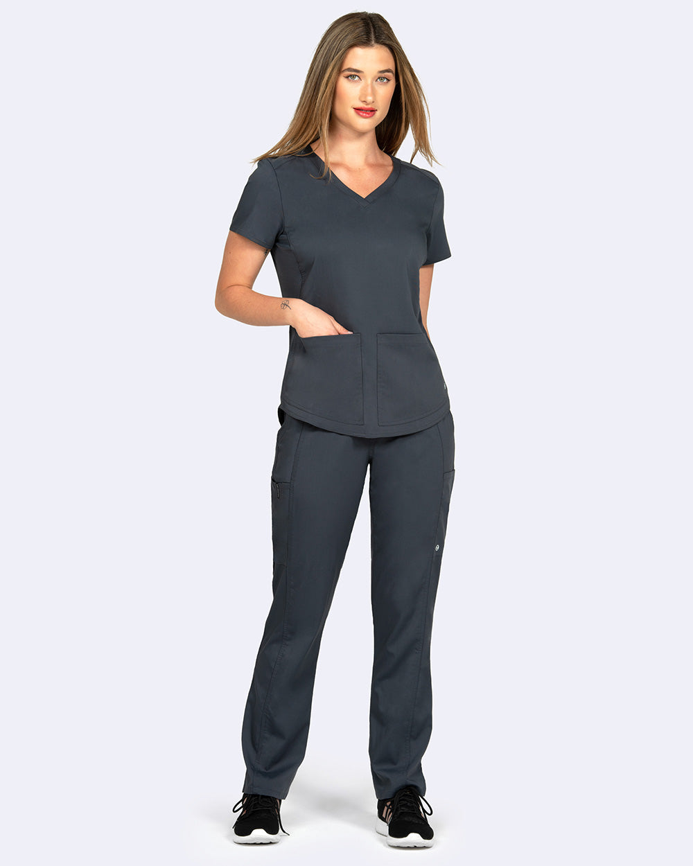 Zoe Alexandra 1148 Soho Side Knit Top Pewter