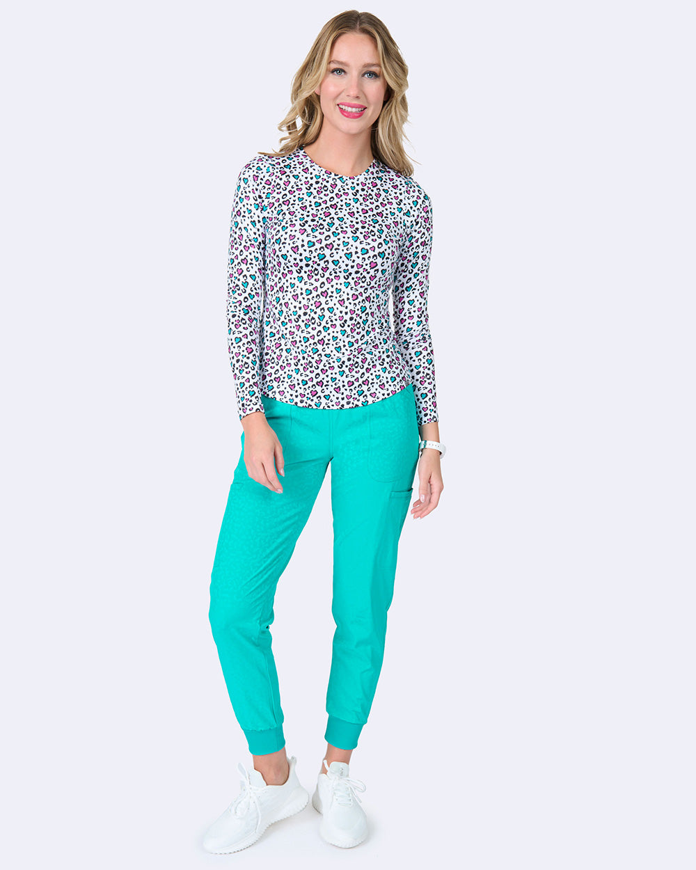 Ava Therese 1155 Bella Brushed Knit Printed Tee Wild Hearts Tee