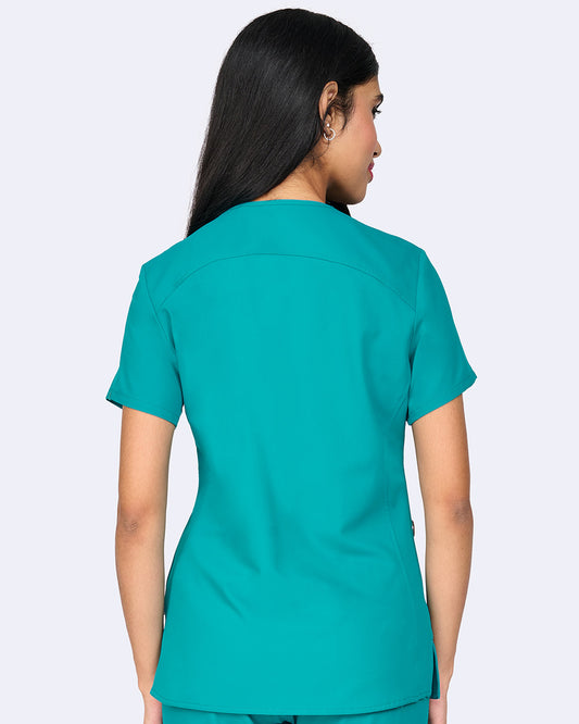 Studio 1165 Focus V-Neck Top Teal