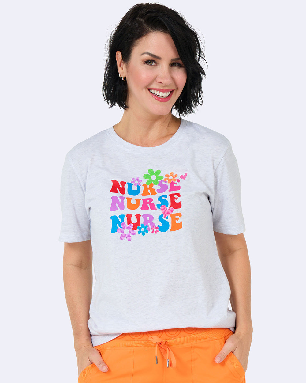 Ava Therese 1166 Graphic Tee Nurse Flowers