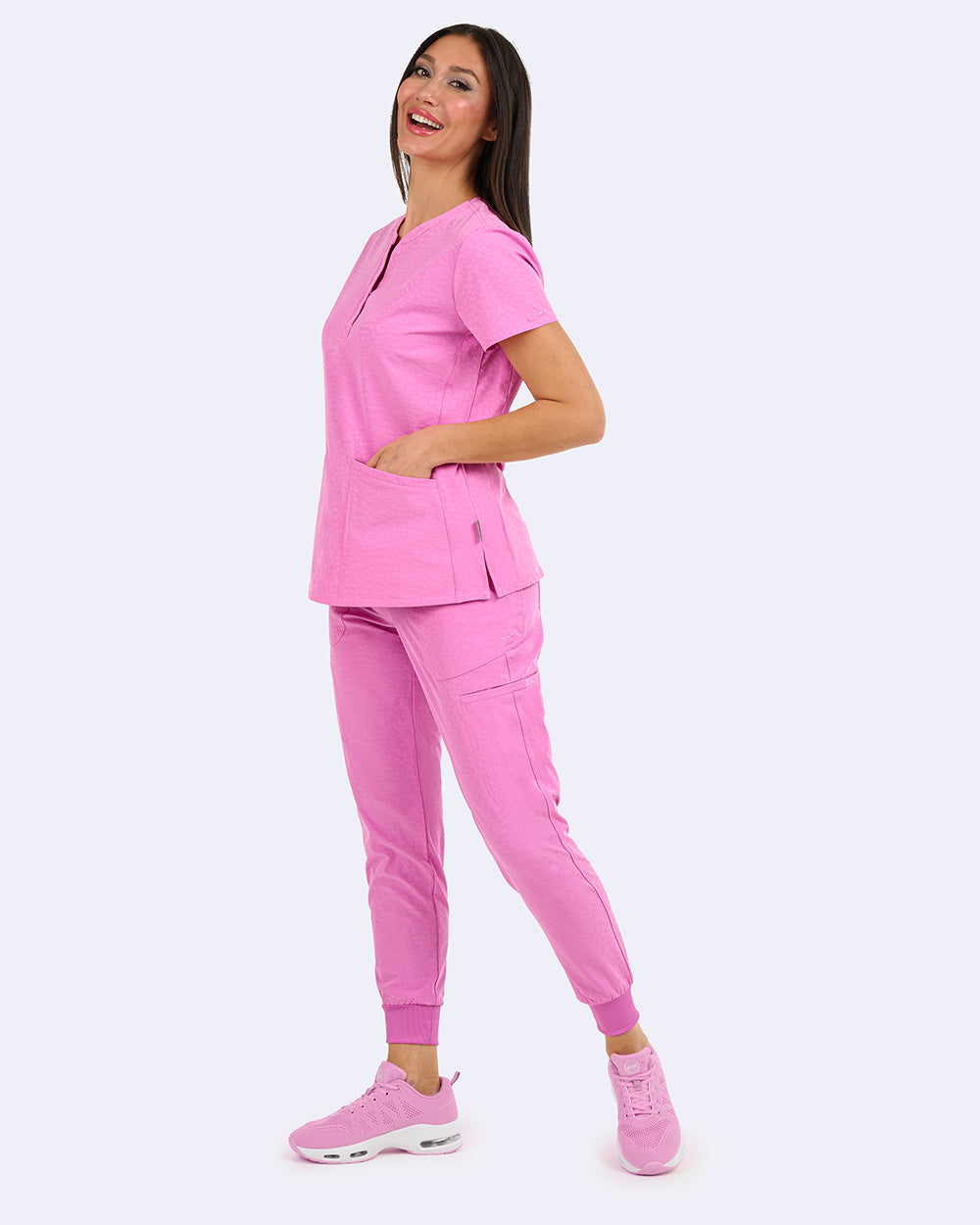 Ava Therese 1171 Lynx Jacquard Top Jaquard Bubble Gum