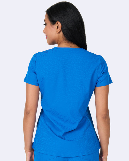 Ava Therese 1171 Lynx Jacquard Top Jacquard Royal