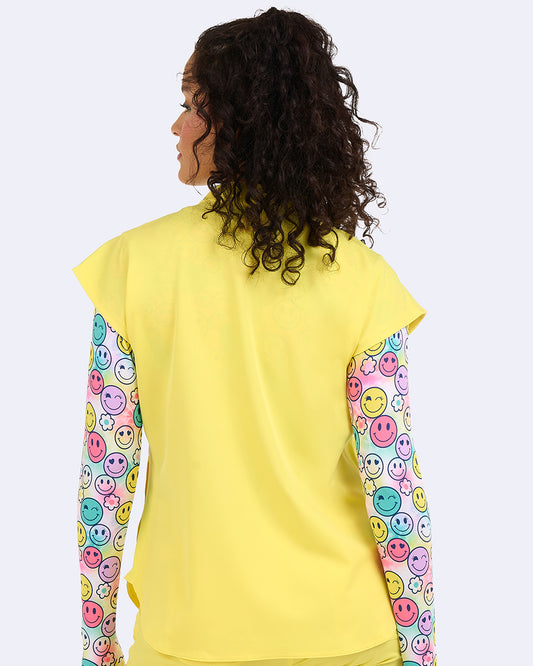 Ava Therese 1176 Piper Tuck In Top Lemon