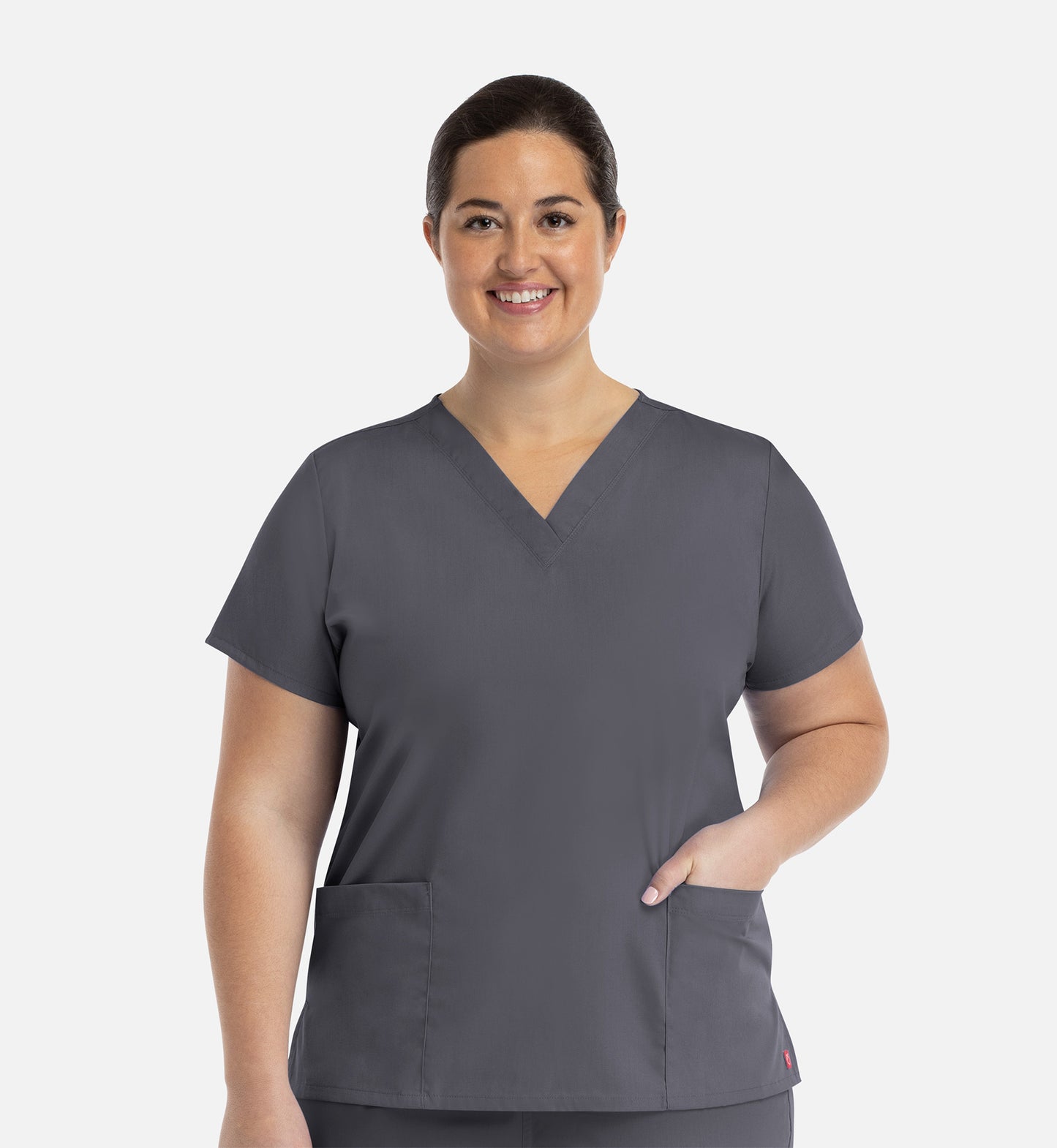 Redpanda 1716 Women's V-Neck Top Pewter