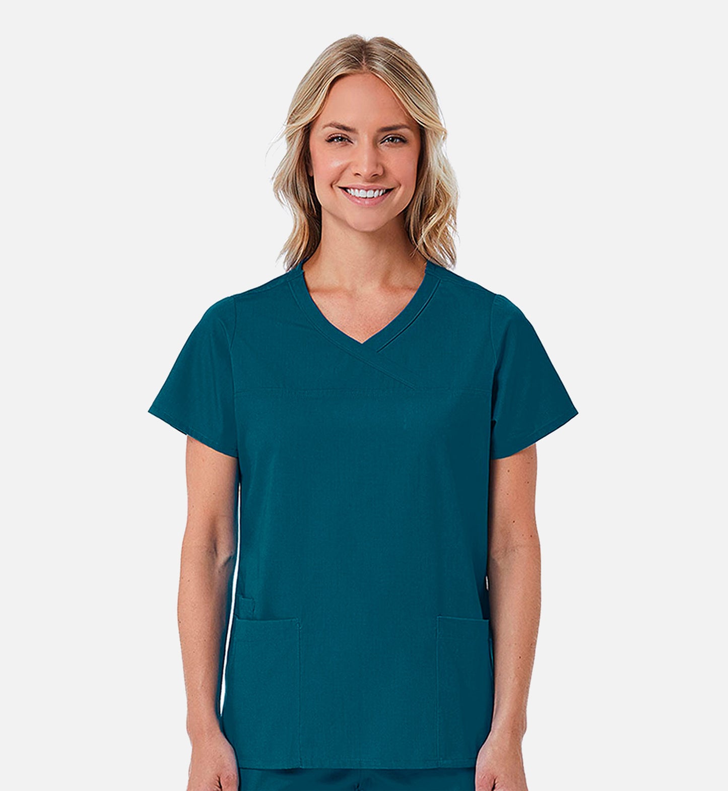 Redpanda 1726 Women's Mock Wrap Top Caribbean Blue
