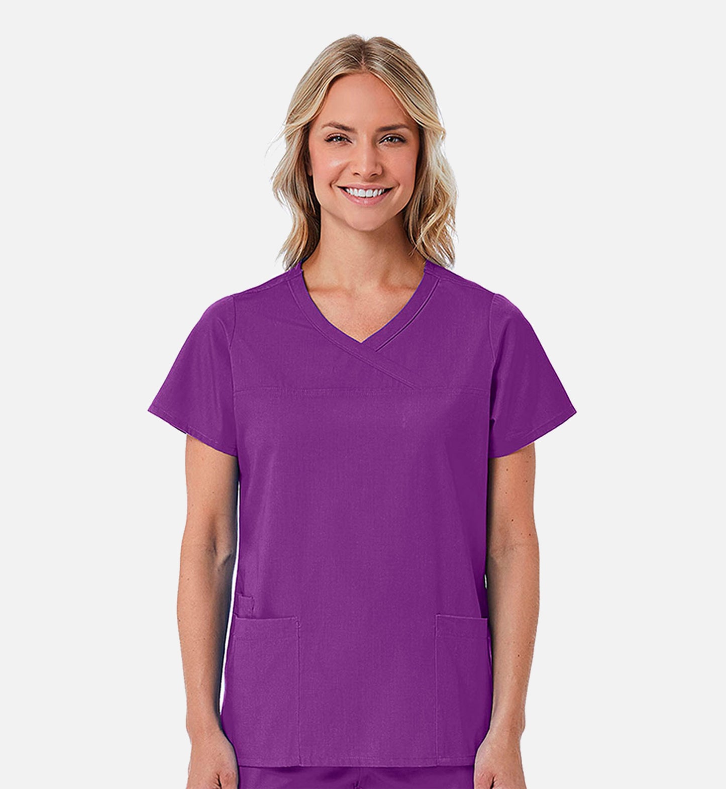 Redpanda 1726 Women's Mock Wrap Top Eggplant