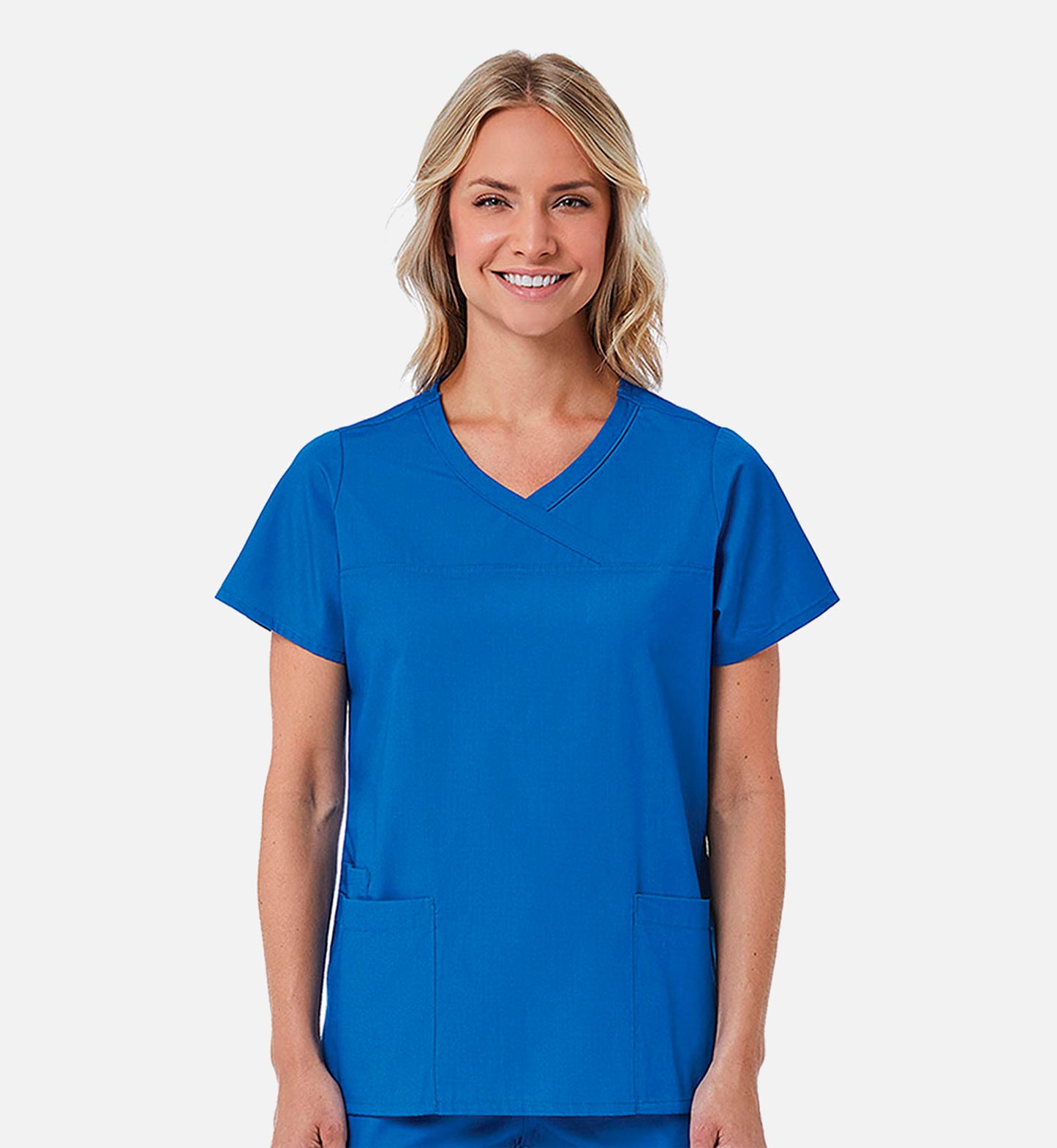 Redpanda 1726 Women's Mock Wrap Top Royal Blue