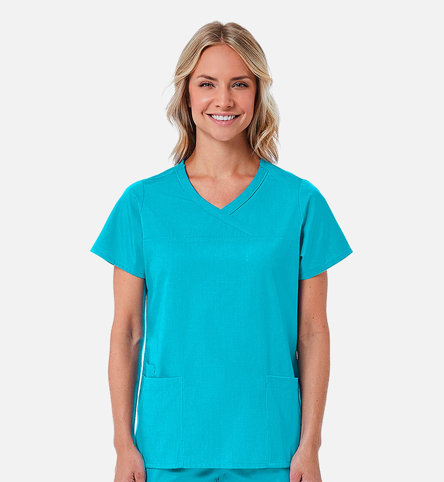 Redpanda 1726 Women's Mock Wrap Top Turquoise