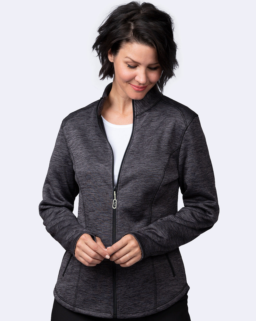Ava Therese 2023 Megan Bonded Fleece Jacket Heather Grey
