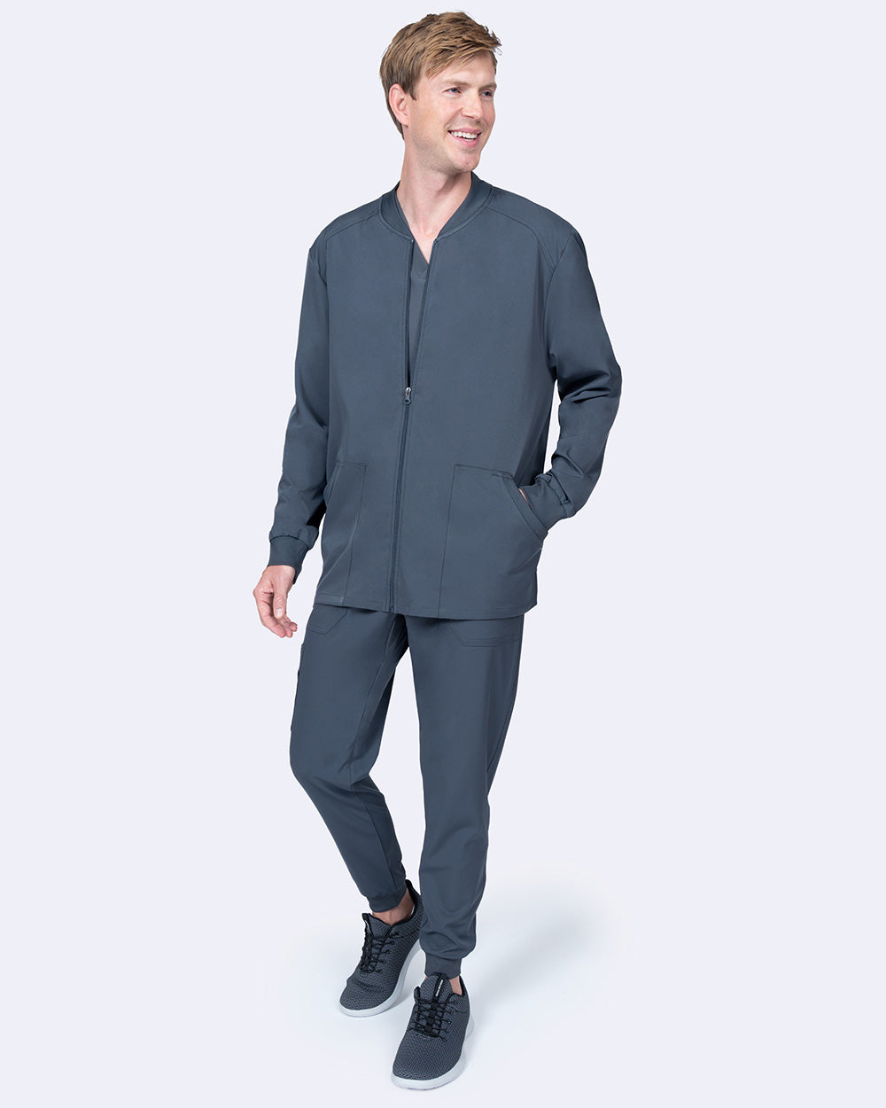 Zavate 2028 Mens Warm-Up Jacket Pewter