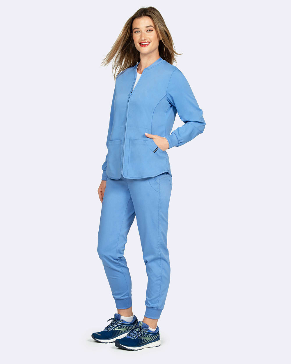 Zoe Alexandra 2040 Midtown Warm-Up Jacket Ciel