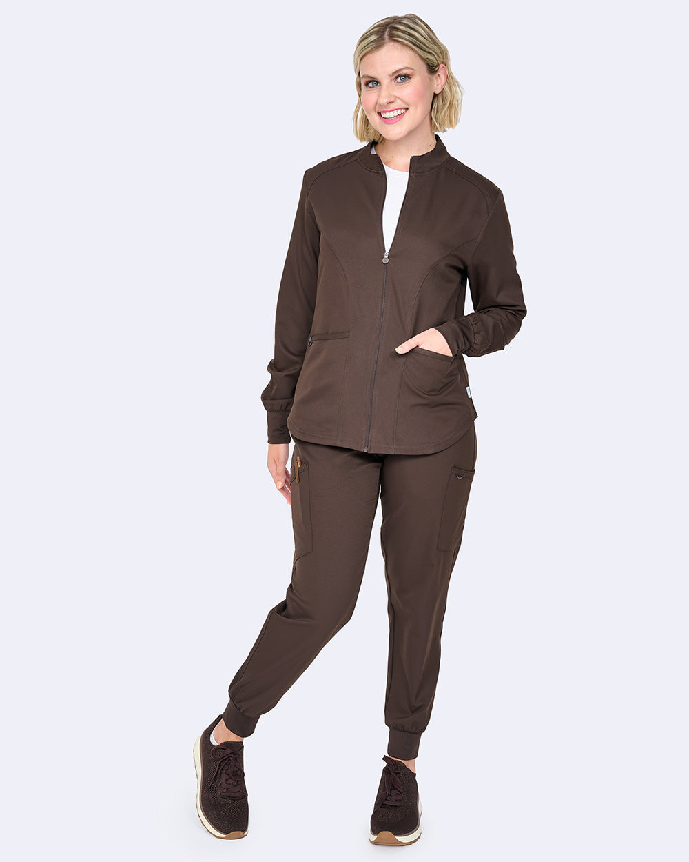 Studio 2056 Comfort Warm Up Jacket Espresso