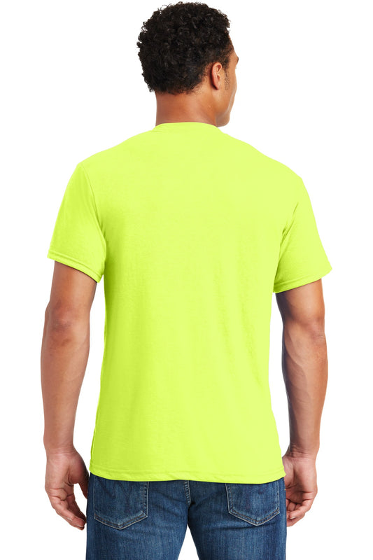Jerzees Dri-Power 100% Polyester T-Shirt. 21M Safety Green