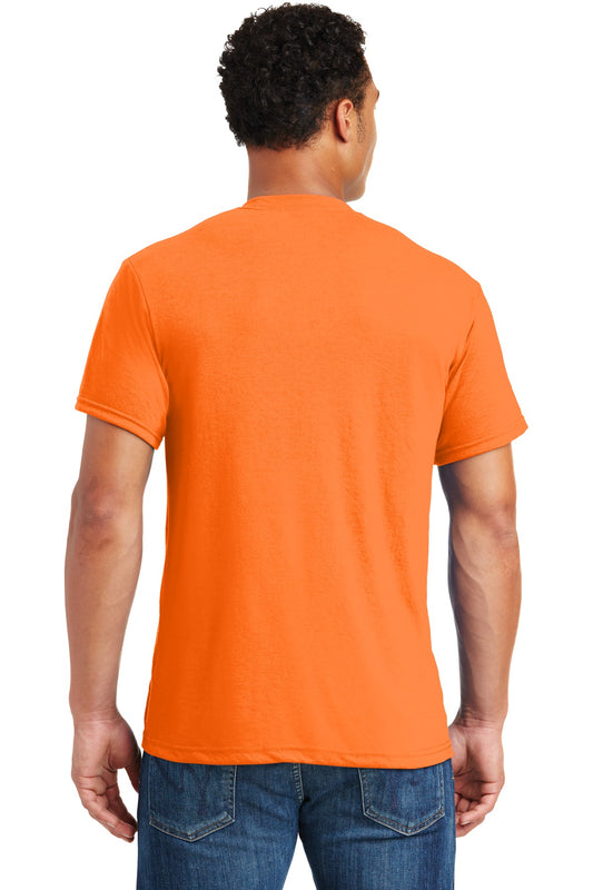 Jerzees Dri-Power 100% Polyester T-Shirt. 21M Safety Orange