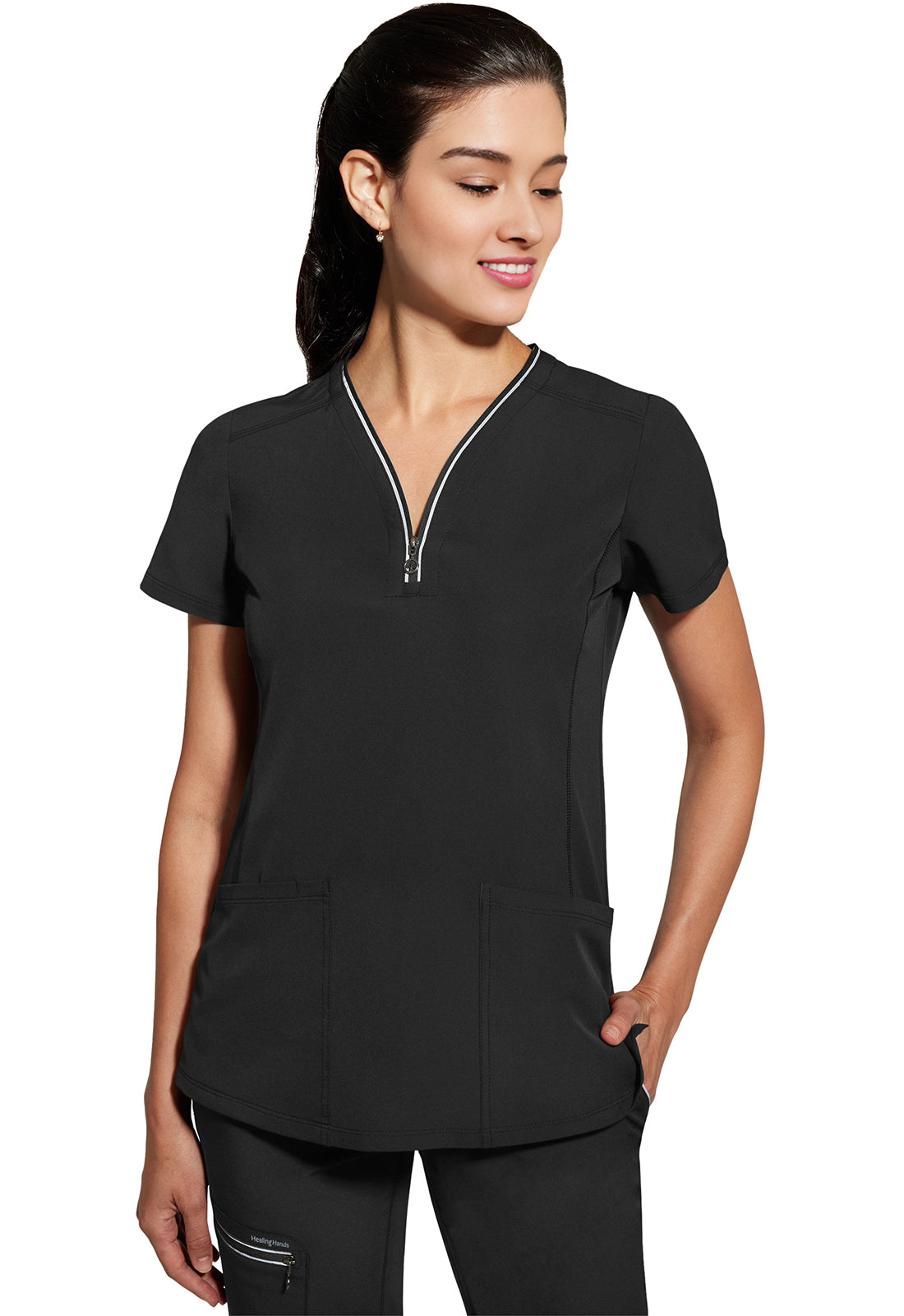 HH 360 2274 Women's Sonia Scrub Top Black