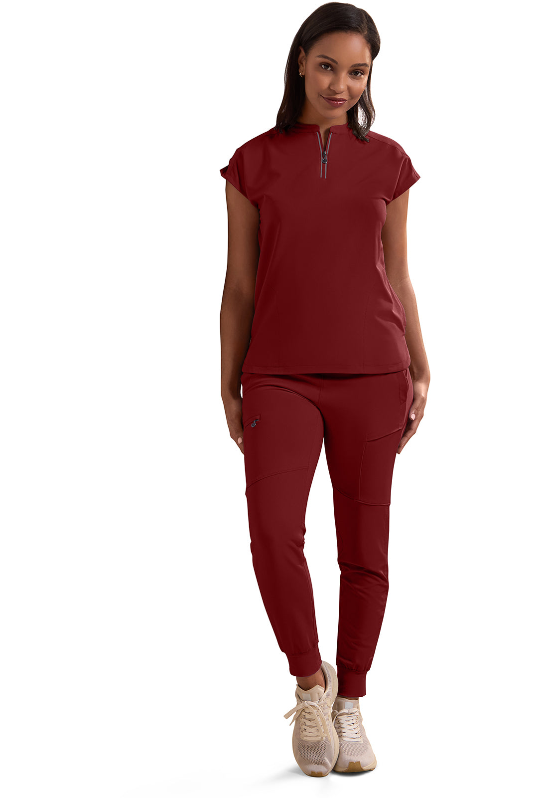 HH360 2274 Women's Sonia Scrub Top Garnet Red