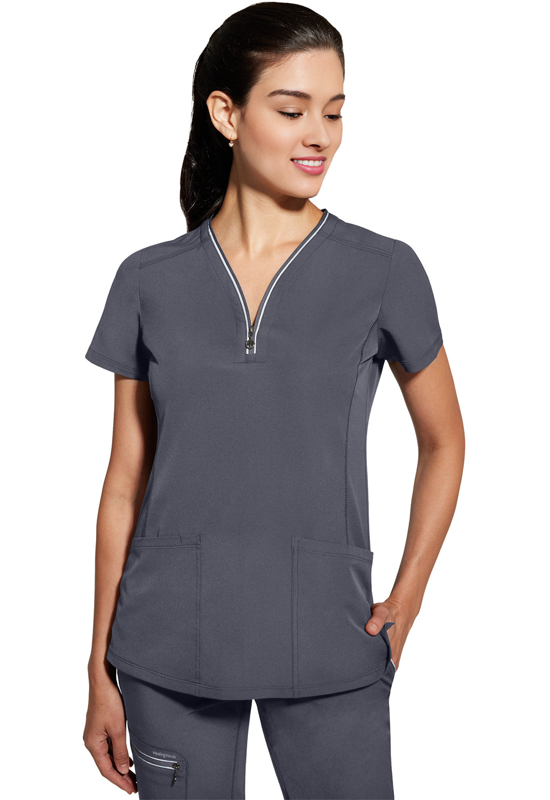 HH 360 2274 Women's Sonia Scrub Top Pewter