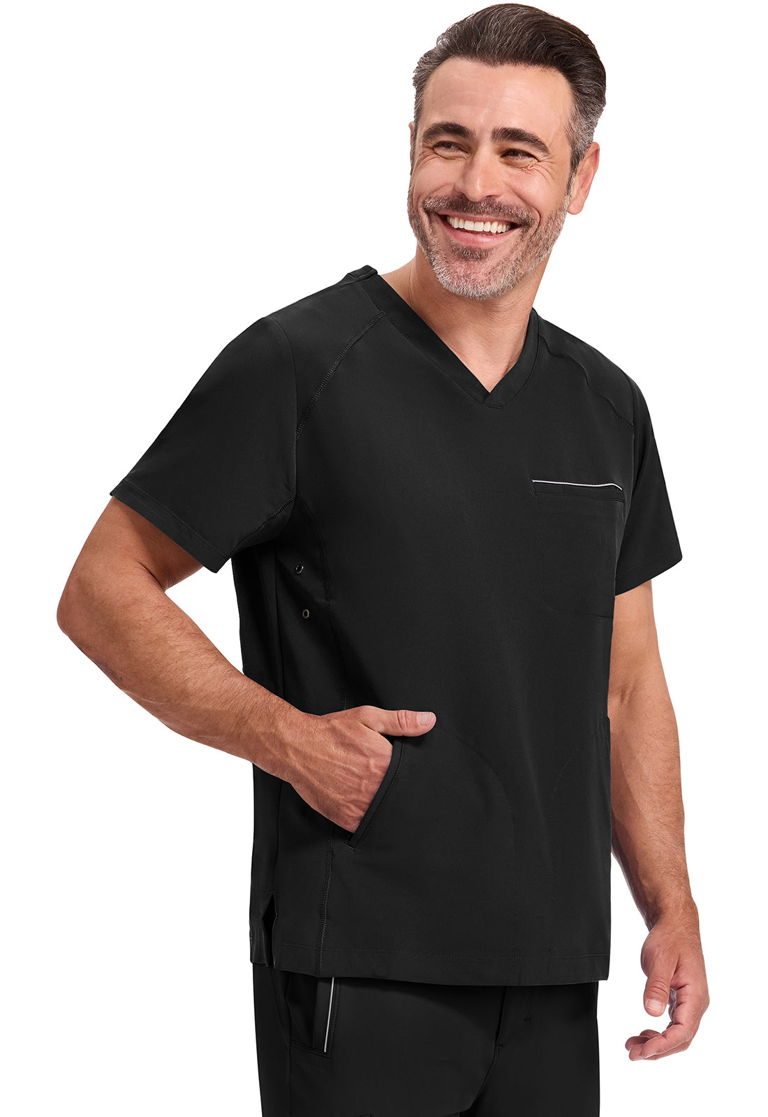 HH 360 2382 Men's Steven Scrub Top Black