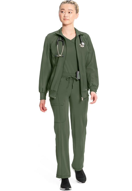Infinity 2391A Women's Zip Front Jacket Olive