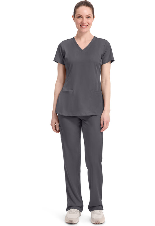HH Works 2500 Women's Monica Scrub Top Pewter