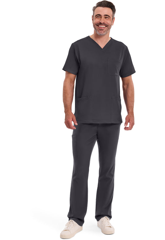 HH Works 2590 Men's Mathew Scrub Top Pewter