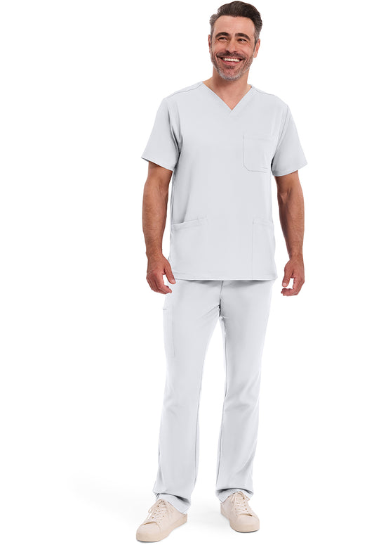 HH Works 2590 Men's Mathew Scrub Top White